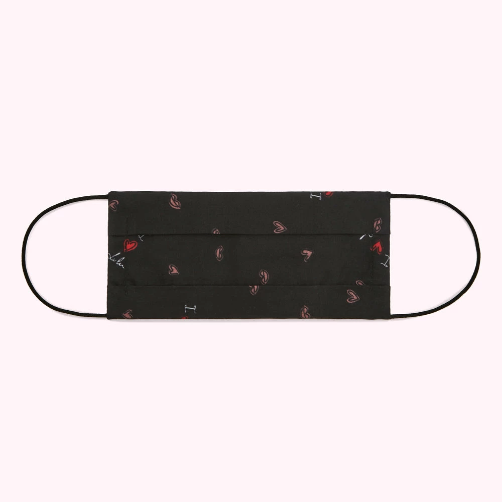 Lulu Guinness BLACK I LOVE LULU FACE MASK 4 Lulu Guinness BLACK I LOVE LULU FACE MASK