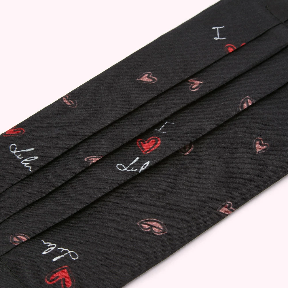 Lulu Guinness BLACK I LOVE LULU FACE MASK 5 Lulu Guinness BLACK I LOVE LULU FACE MASK