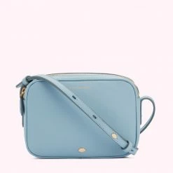 Lulu Guinness WEDGEWOOD BLUE LEATHER COLE CROSSBODY BAG