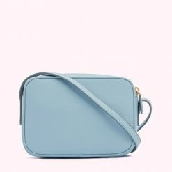 Lulu Guinness WEDGEWOOD BLUE LEATHER COLE CROSSBODY BAG