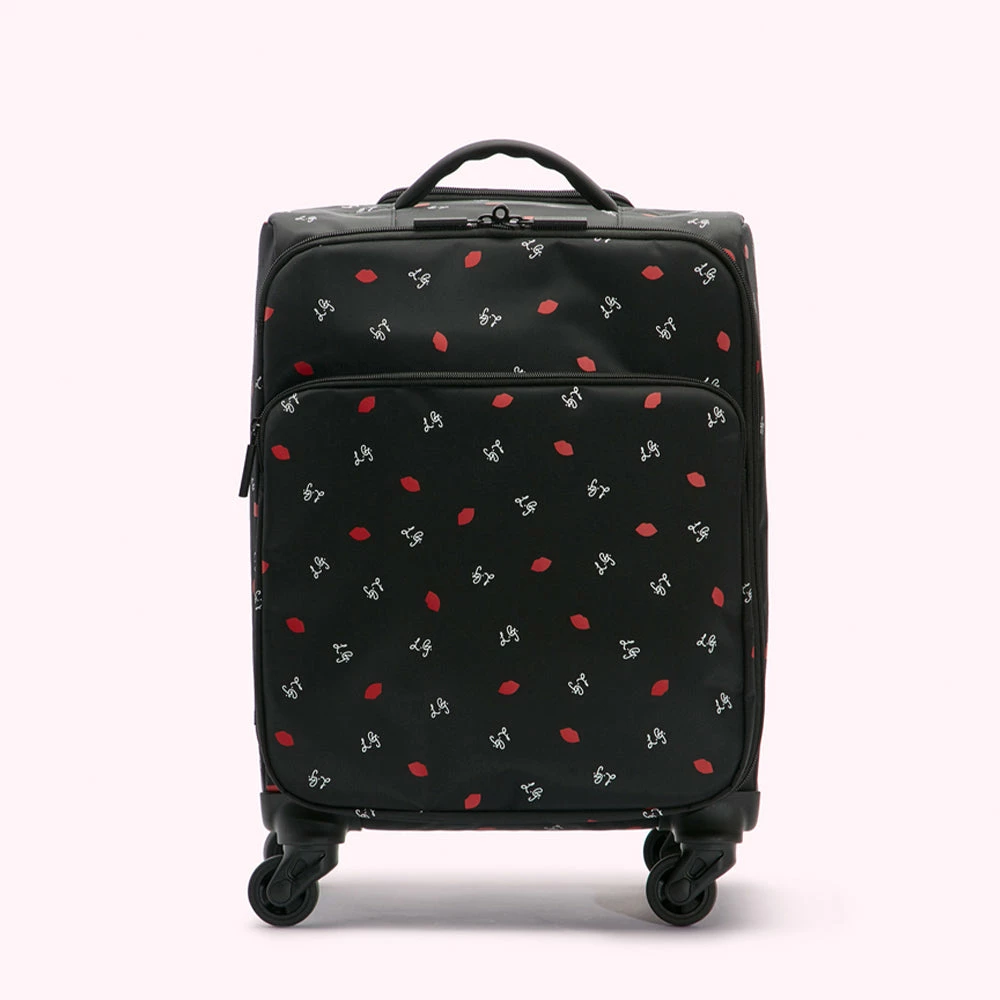 Lulu Guinness Timeless Black BLACK LG LOGO AND LIPS PRINT FELICITY 3 Lulu Guinness Timeless Black BLACK LG LOGO AND LIPS PRINT FELICITY