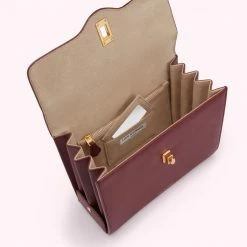 Lulu Guinness BAGS ROSEWOOD LARGE LIP TURNLOCK QUEENIE HANDBAG