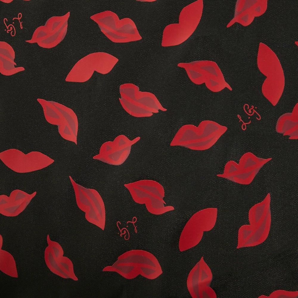 Lulu Guinness BLACK AND RED HANDPAINTED LIPS CABIN CASE COVER (COVER ONLY) Timeless Black 5 Lulu Guinness BLACK AND RED HANDPAINTED LIPS CABIN CASE COVER (COVER ONLY) Timeless Black