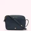 Lulu Guinness NAVY LEATHER COLE CROSSBODY BAG 1 Lulu Guinness NAVY LEATHER COLE CROSSBODY BAG