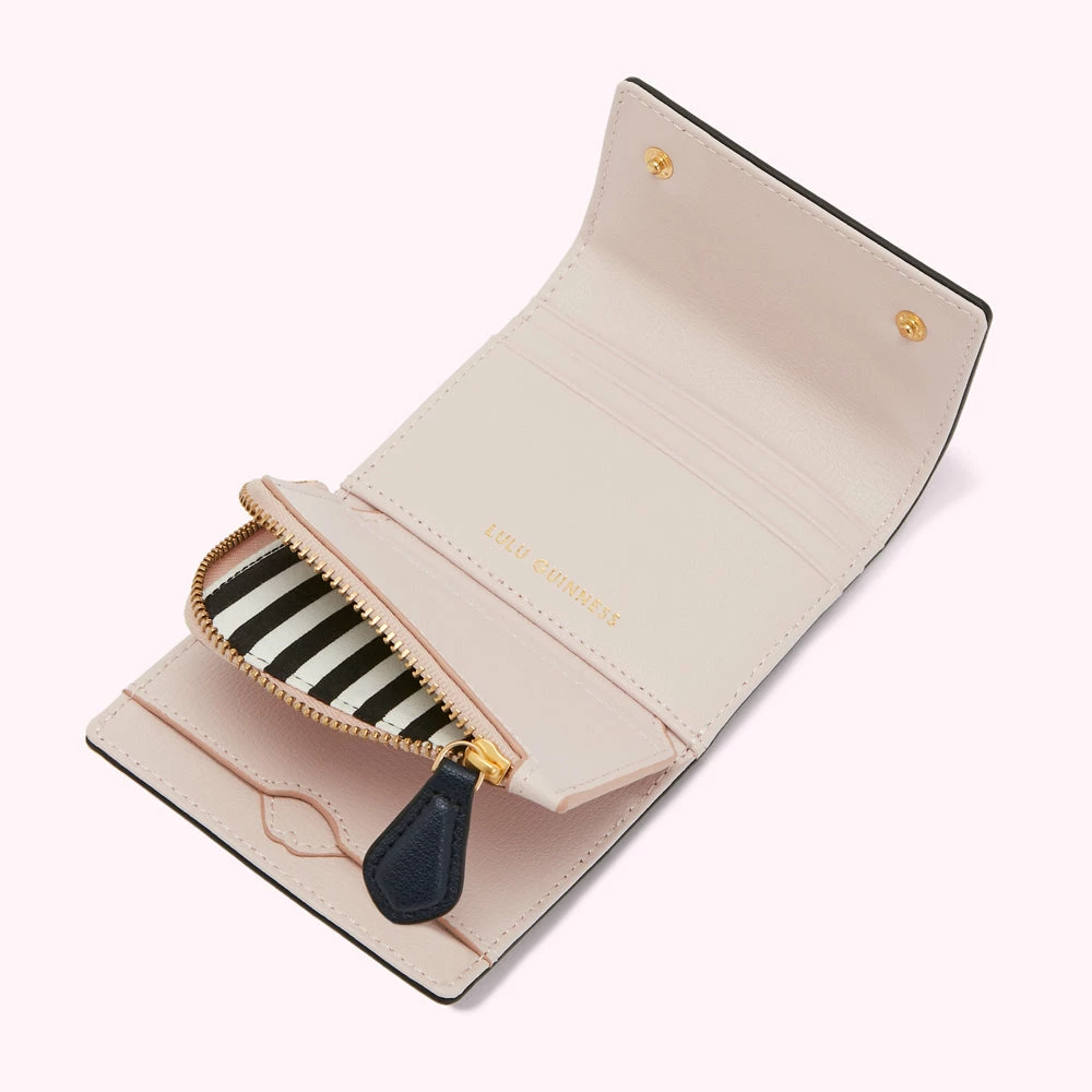 Lulu Guinness NAVY LEATHER JODIE WALLET 6 Lulu Guinness NAVY LEATHER JODIE WALLET