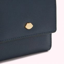 Lulu Guinness NAVY LEATHER JODIE WALLET 8 Lulu Guinness NAVY LEATHER JODIE WALLET