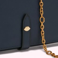 Lulu Guinness NAVY JUNIPER CHAIN WALLET BAGS 11 Lulu Guinness NAVY JUNIPER CHAIN WALLET BAGS