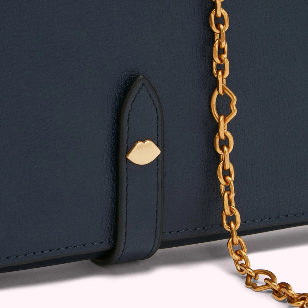 Lulu Guinness NAVY JUNIPER CHAIN WALLET BAGS 5 Lulu Guinness NAVY JUNIPER CHAIN WALLET BAGS