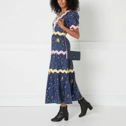 Lulu Guinness NAVY JUNIPER CHAIN WALLET BAGS 14 Lulu Guinness NAVY JUNIPER CHAIN WALLET BAGS