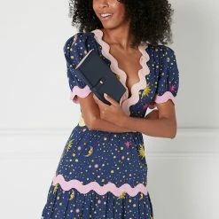 Lulu Guinness NAVY JUNIPER CHAIN WALLET BAGS 15 Lulu Guinness NAVY JUNIPER CHAIN WALLET BAGS