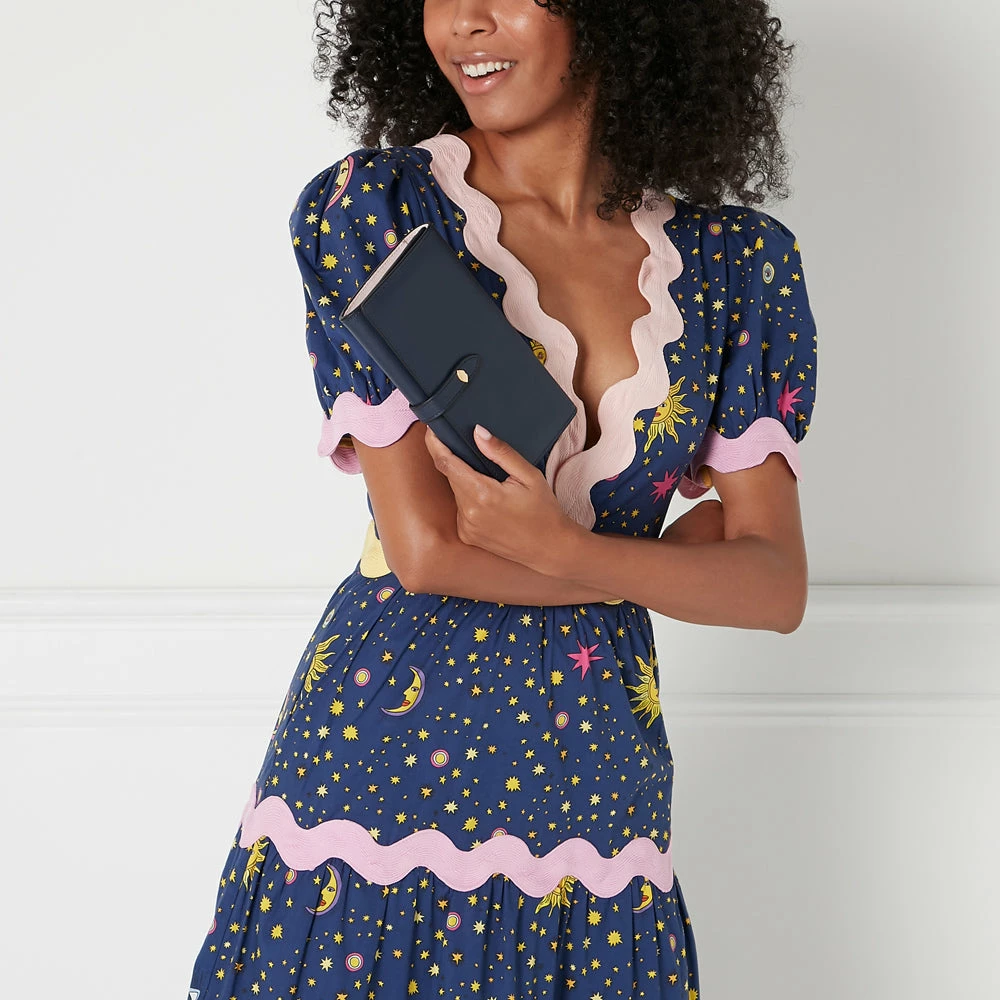 Lulu Guinness NAVY JUNIPER CHAIN WALLET BAGS 9 Lulu Guinness NAVY JUNIPER CHAIN WALLET BAGS