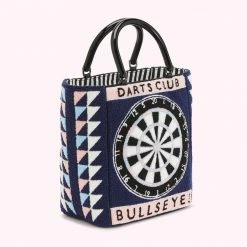 Lulu Guinness NAVY BULLSEYE BIBI TOTE BAGS