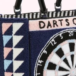 Lulu Guinness NAVY BULLSEYE BIBI TOTE BAGS