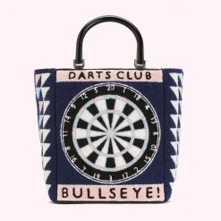 Lulu Guinness NAVY BULLSEYE BIBI TOTE BAGS