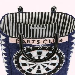 Lulu Guinness NAVY BULLSEYE BIBI TOTE BAGS