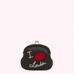 Lulu Guinness Timeless Black BLACK I LOVE LONDON FRAMED PURSE