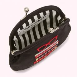 Lulu Guinness BLACK LONDON DIARY FRAMED PURSE 9 Lulu Guinness BLACK LONDON DIARY FRAMED PURSE