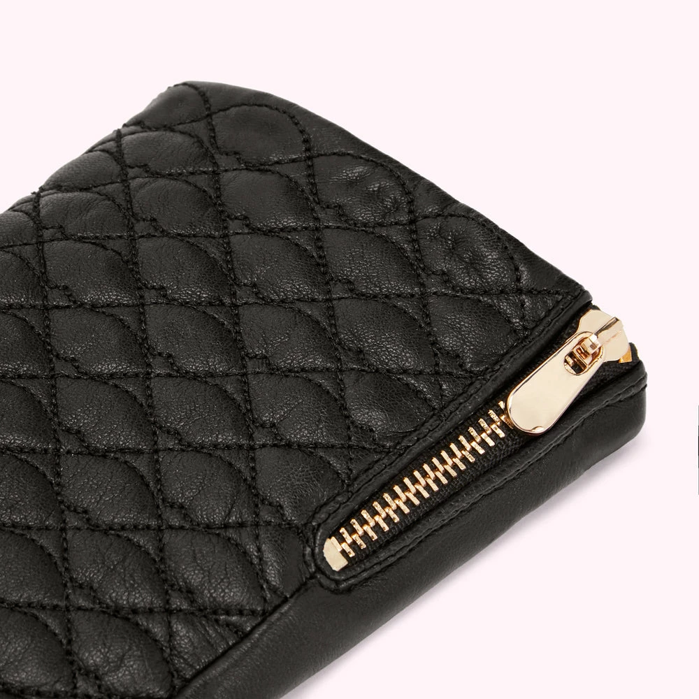 Lulu Guinness Timeless Black BLACK EMBROIDERED LIPS LEATHER GLOVES 5 Lulu Guinness Timeless Black BLACK EMBROIDERED LIPS LEATHER GLOVES