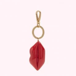 Lulu Guinness LULU RED LIPS KEYRING Statement Red