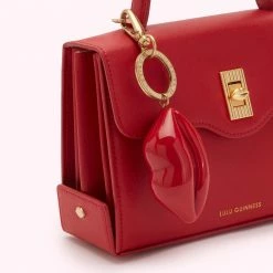 Lulu Guinness LULU RED LIPS KEYRING Statement Red