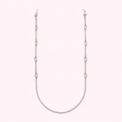 Lulu Guinness ANTIQUE SILVER LIPS GLASSES CHAIN ACCESSORIES