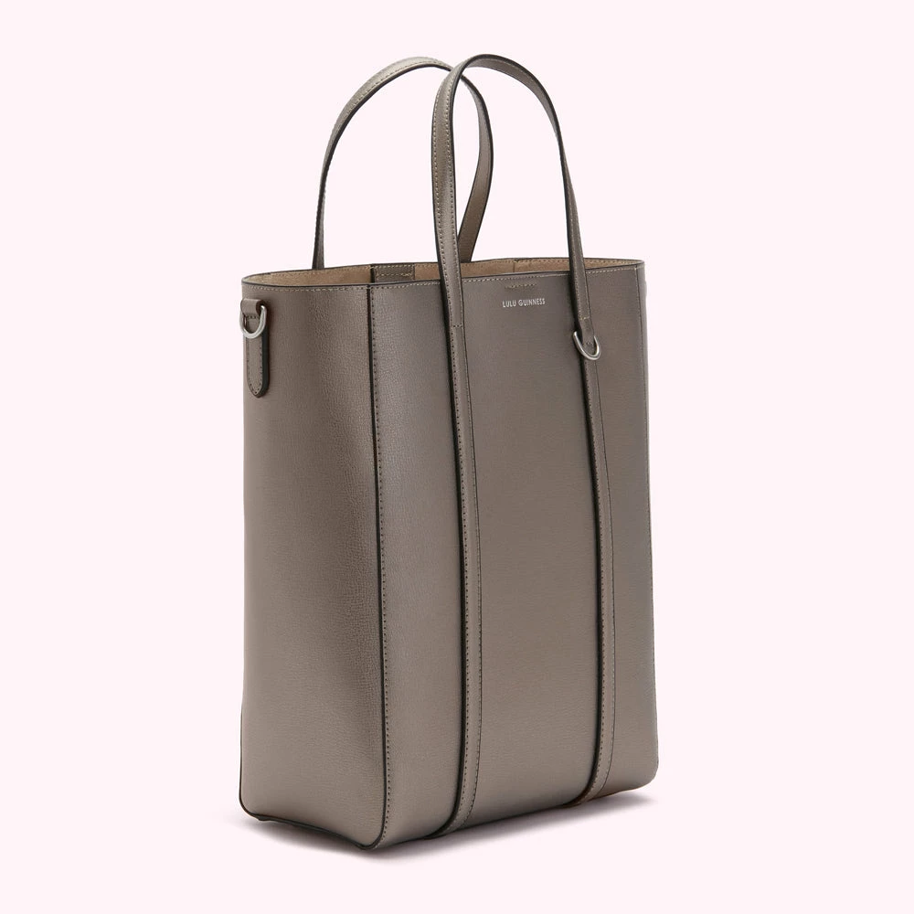 Lulu Guinness BAGS PEWTER LEATHER I LOVE LULU GARBO TOTE BAG 5 Lulu Guinness BAGS PEWTER LEATHER I LOVE LULU GARBO TOTE BAG