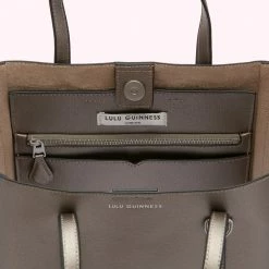 Lulu Guinness BAGS PEWTER LEATHER I LOVE LULU GARBO TOTE BAG 11 Lulu Guinness BAGS PEWTER LEATHER I LOVE LULU GARBO TOTE BAG