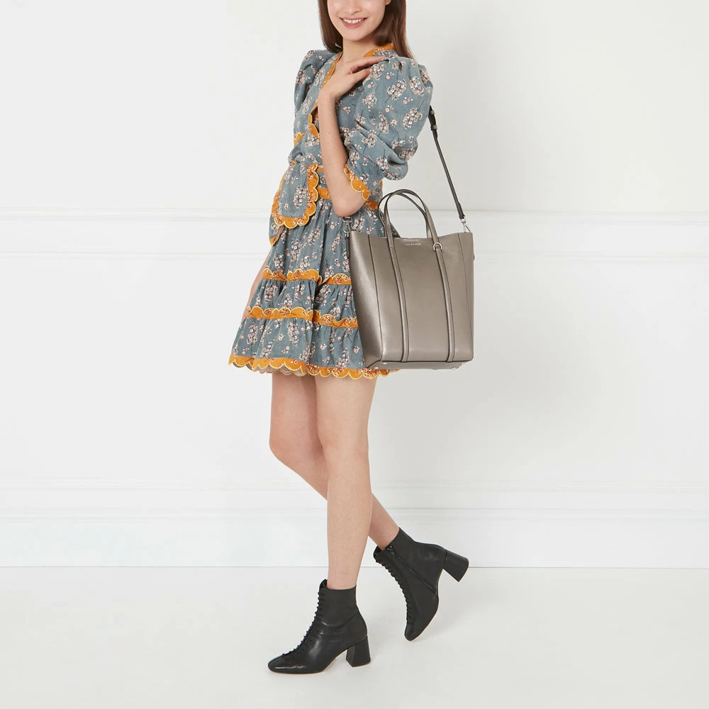 Lulu Guinness BAGS PEWTER LEATHER I LOVE LULU GARBO TOTE BAG 8 Lulu Guinness BAGS PEWTER LEATHER I LOVE LULU GARBO TOTE BAG