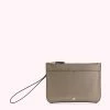 Lulu Guinness PEWTER LEATHER AVA POCHETTE ACCESSORIES
