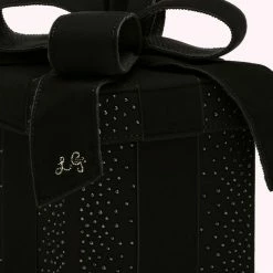 Lulu Guinness BLACK PRESENT CLUTCH WITH SWAROVSKI® CRYSTALS 10 Lulu Guinness BLACK PRESENT CLUTCH WITH SWAROVSKI® CRYSTALS