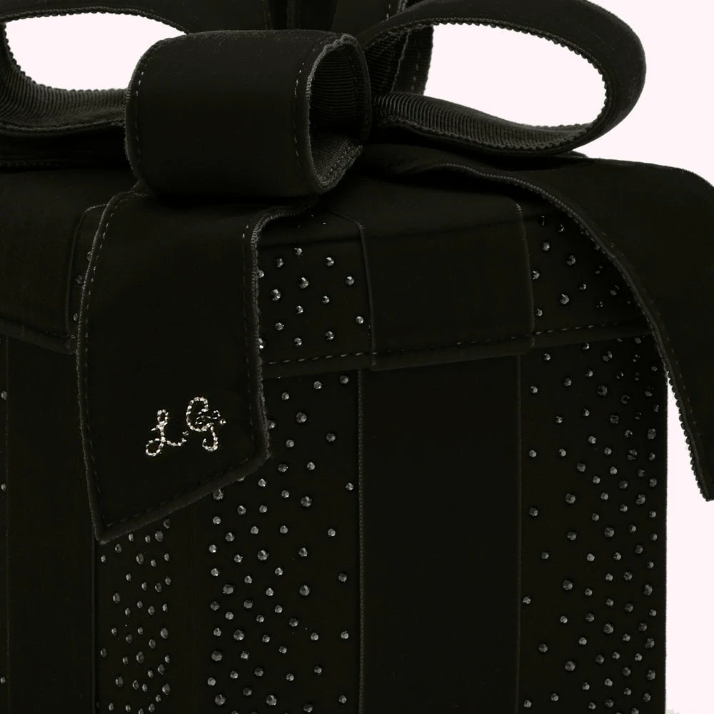 Lulu Guinness BLACK PRESENT CLUTCH WITH SWAROVSKI® CRYSTALS 5 Lulu Guinness BLACK PRESENT CLUTCH WITH SWAROVSKI® CRYSTALS