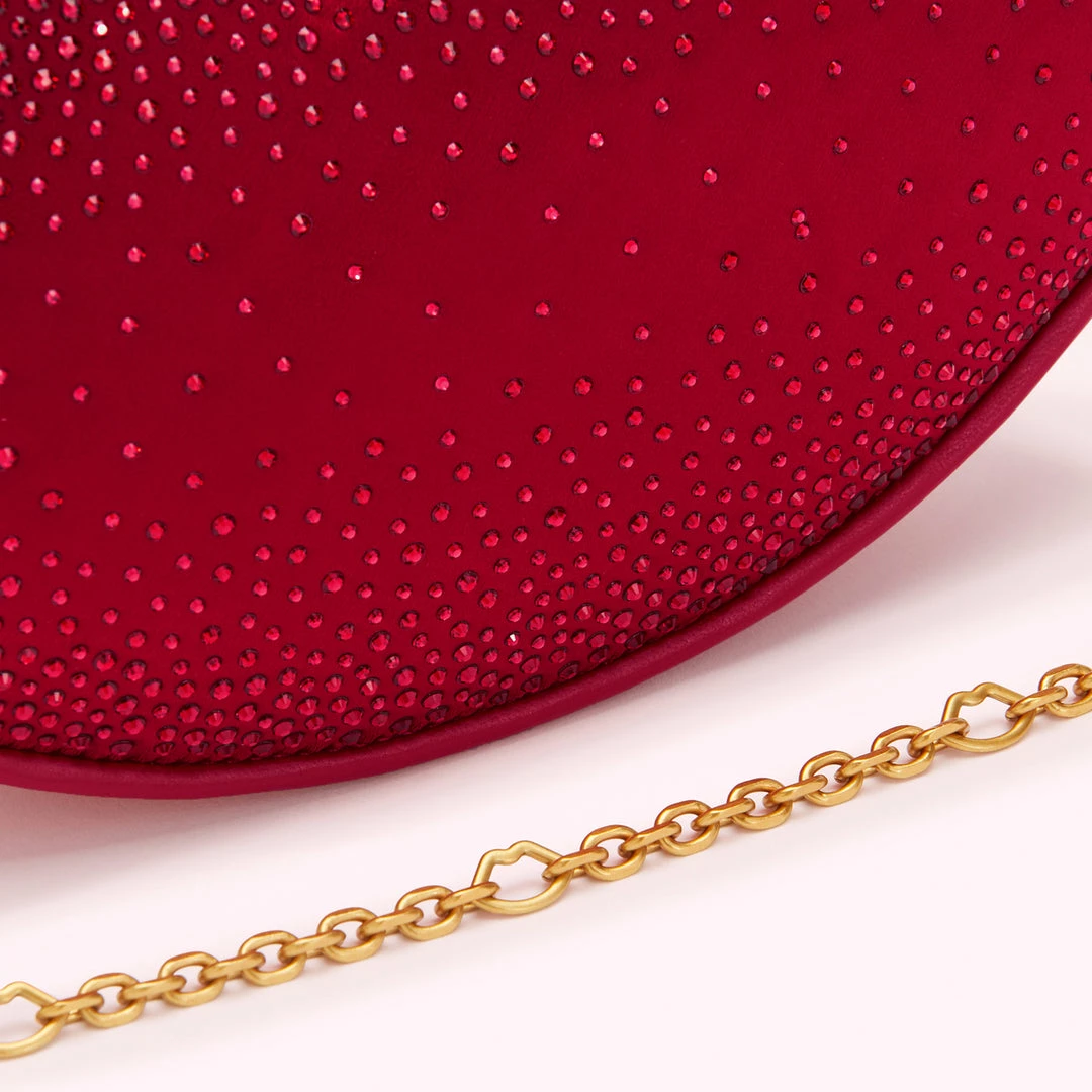 Lulu Guinness LULU RED MEDIUM SATIN LIPS CLUTCH BAG WITH SWAROVSKI® CRYSTALS 7 Lulu Guinness LULU RED MEDIUM SATIN LIPS CLUTCH BAG WITH SWAROVSKI® CRYSTALS