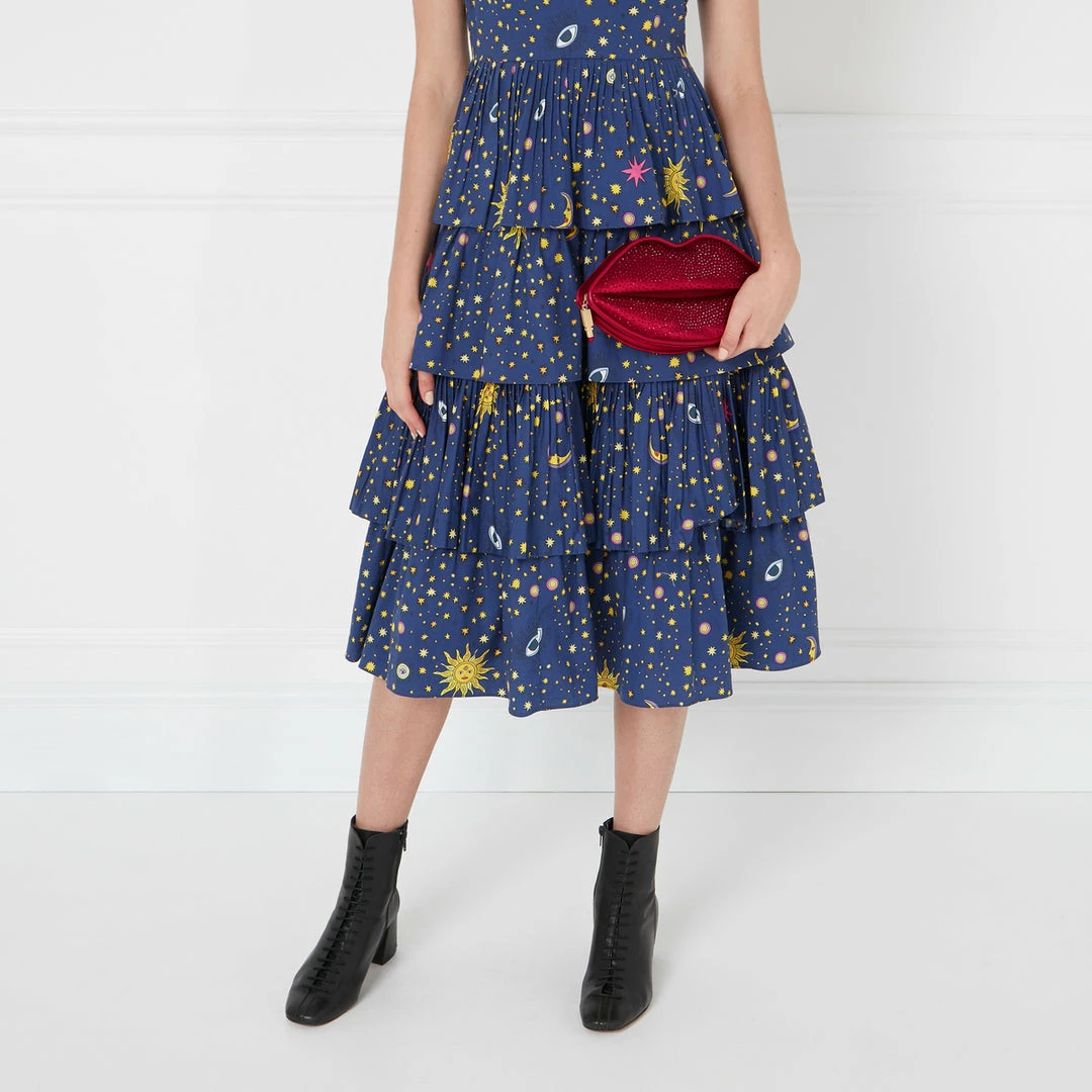 Lulu Guinness LULU RED MEDIUM SATIN LIPS CLUTCH BAG WITH SWAROVSKI® CRYSTALS 9 Lulu Guinness LULU RED MEDIUM SATIN LIPS CLUTCH BAG WITH SWAROVSKI® CRYSTALS