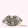 Lulu Guinness BAGS FAUX SNAKE PRINT LIPS CLUTCH BAG