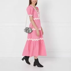 Lulu Guinness BAGS FAUX SNAKE PRINT LIPS CLUTCH BAG