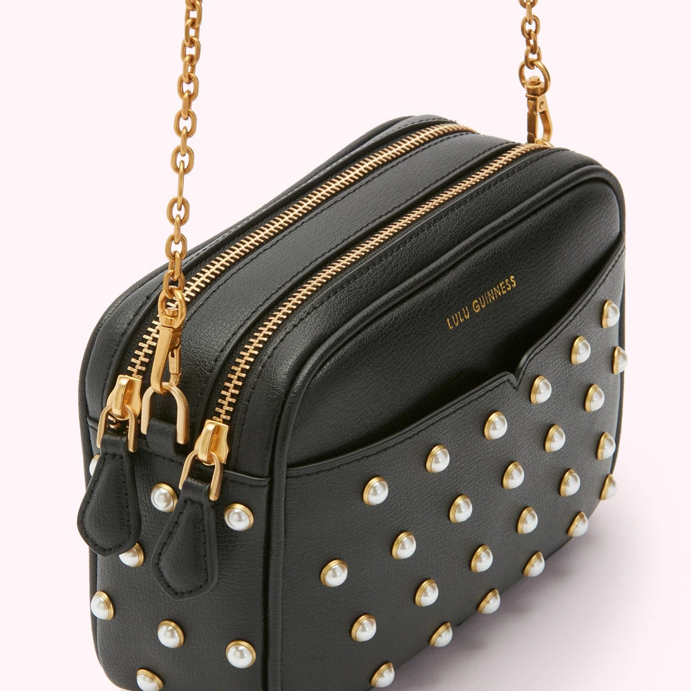 Lulu Guinness BLACK PEARLS CLARA CROSSBODY BAG 5 Lulu Guinness BLACK PEARLS CLARA CROSSBODY BAG