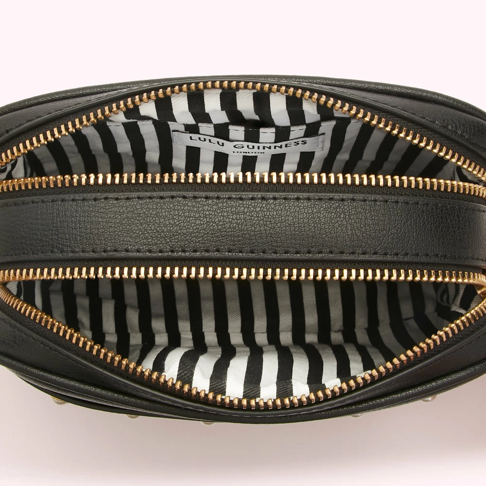 Lulu Guinness BLACK PEARLS CLARA CROSSBODY BAG 7 Lulu Guinness BLACK PEARLS CLARA CROSSBODY BAG
