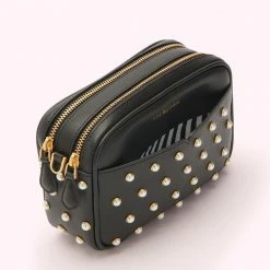 Lulu Guinness BLACK PEARLS CLARA CROSSBODY BAG 12 Lulu Guinness BLACK PEARLS CLARA CROSSBODY BAG