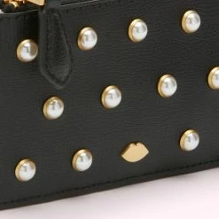 Lulu Guinness BLACK PEARLS LEAH WALLET