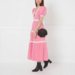 Lulu Guinness BLACK SATIN SHELL CLUTCH WITH SWAROVSKI® CRYSTALS BAGS