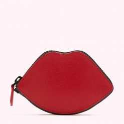Lulu Guinness LULU RED I LOVE LULU LIP FOLDAWAY SHOPPER