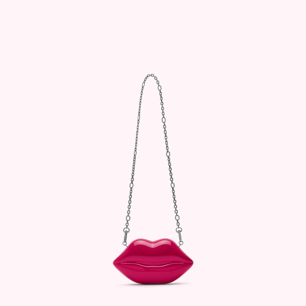 Lulu Guinness SHOCKING PINK NANO LIPS CLUTCH BAG BAGS 4 Lulu Guinness SHOCKING PINK NANO LIPS CLUTCH BAG BAGS
