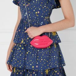 Lulu Guinness SHOCKING PINK NANO LIPS CLUTCH BAG BAGS 21 Lulu Guinness SHOCKING PINK NANO LIPS CLUTCH BAG BAGS