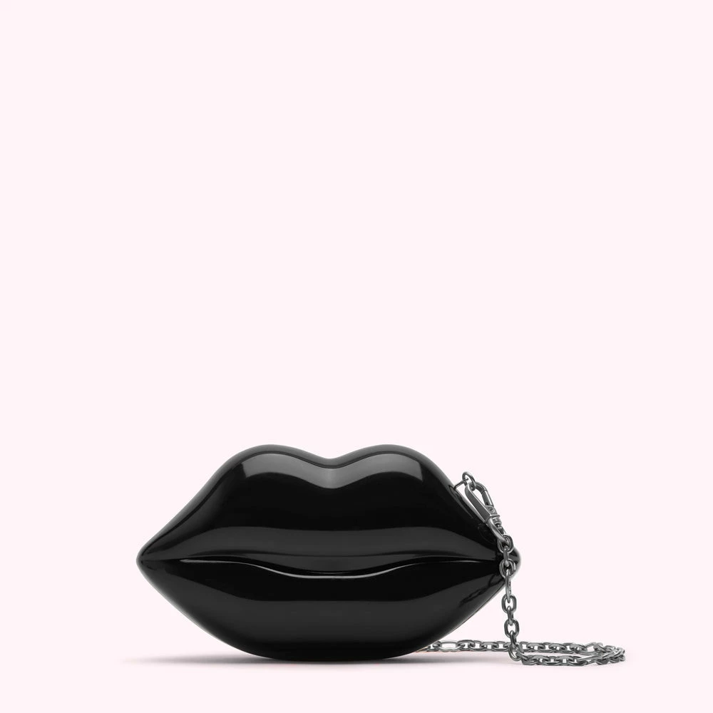 Lulu Guinness BAGS BLACK NANO LIPS CLUTCH BAG 3 Lulu Guinness BAGS BLACK NANO LIPS CLUTCH BAG