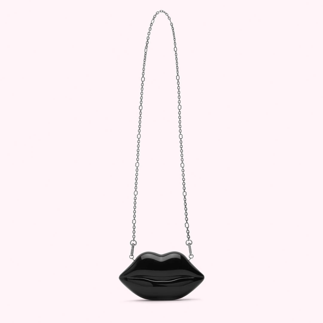 Lulu Guinness BAGS BLACK NANO LIPS CLUTCH BAG 5 Lulu Guinness BAGS BLACK NANO LIPS CLUTCH BAG