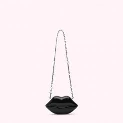 Lulu Guinness BAGS BLACK NANO LIPS CLUTCH BAG