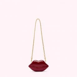 Lulu Guinness BAGS ROSEWOOD NANO LIPS CLUTCH BAG