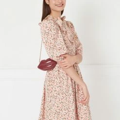 Lulu Guinness BAGS ROSEWOOD NANO LIPS CLUTCH BAG 19 Lulu Guinness BAGS ROSEWOOD NANO LIPS CLUTCH BAG