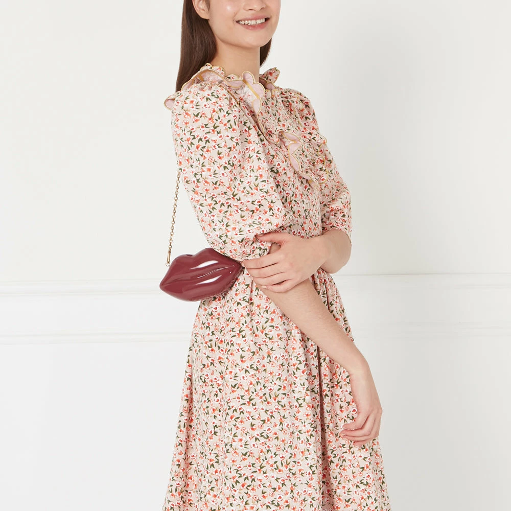 Lulu Guinness BAGS ROSEWOOD NANO LIPS CLUTCH BAG 11 Lulu Guinness BAGS ROSEWOOD NANO LIPS CLUTCH BAG