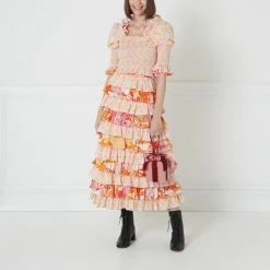 Lulu Guinness POWDER VELVET PRESENT CLUTCH BAG